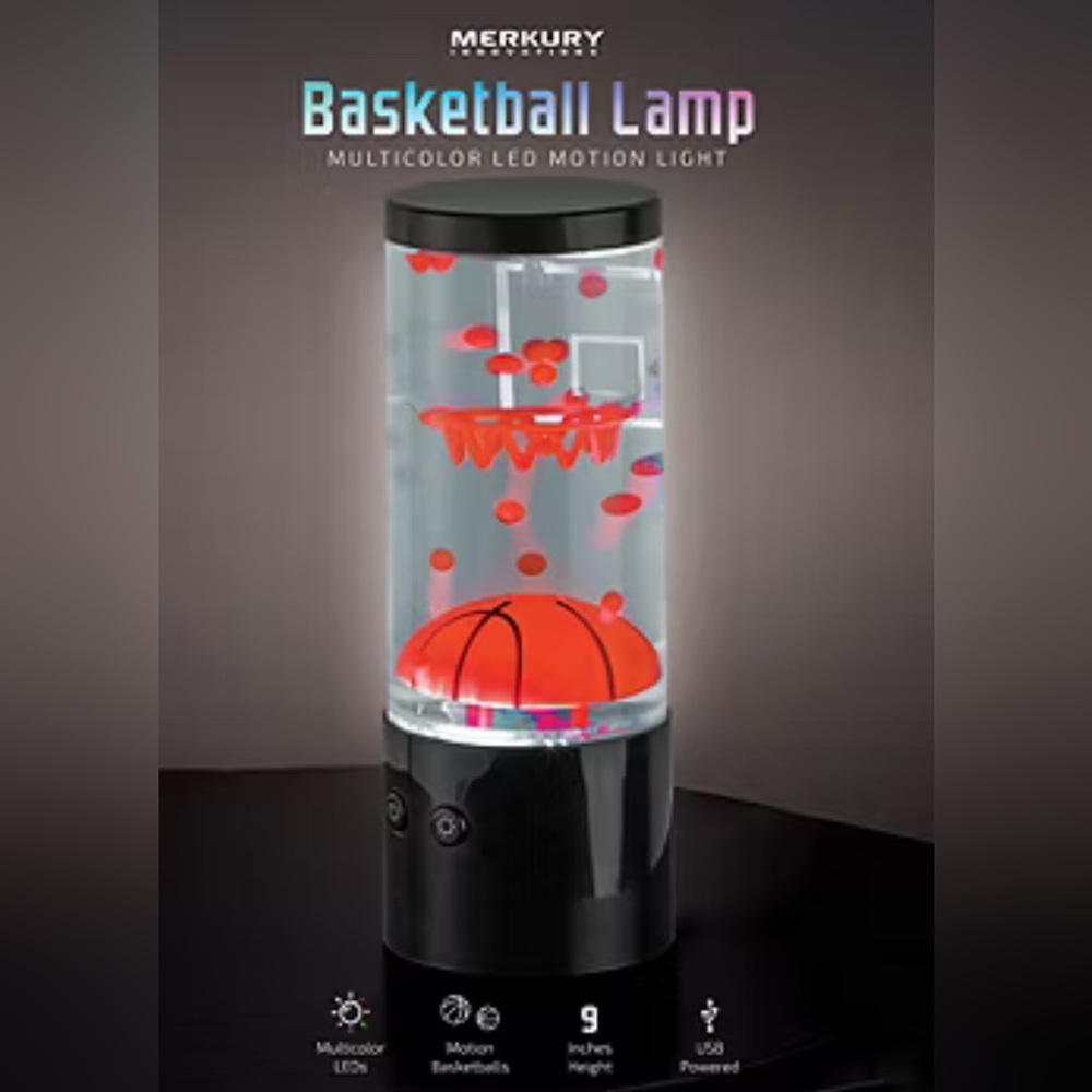 Merkury Multicolor Basketball LED Motion Lamp
